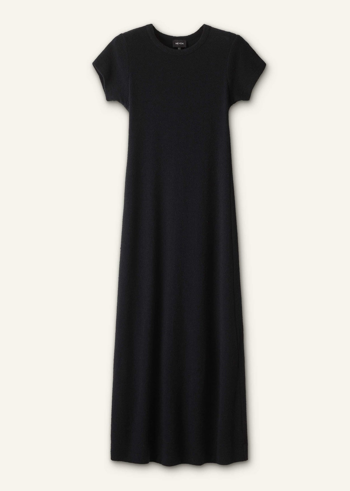 ME+EM Clothing Black A-Line Maxi Tee Dress