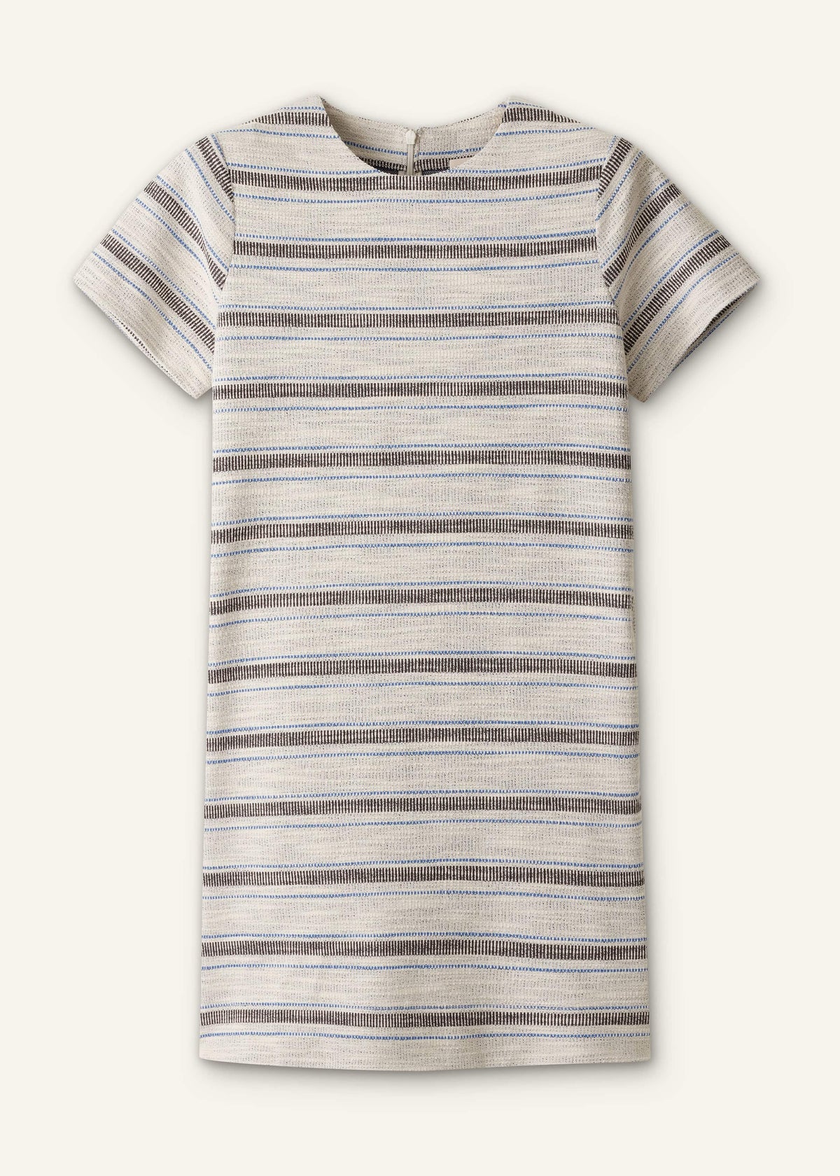 ME+EM Clothing Cream Striped A-Line Mini Dress