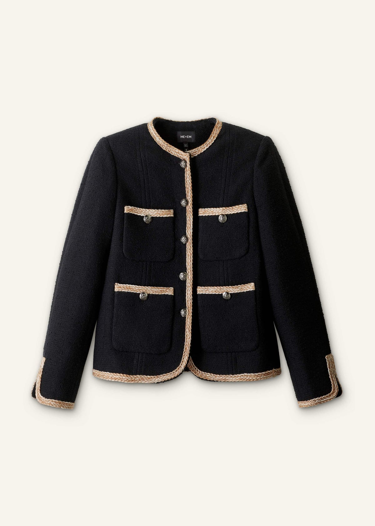 ME+EM Clothing Black Straight Fit Jacket