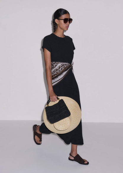 ME+EM Clothing Black A-Line Maxi Tee Dress