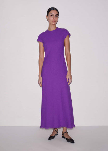 ME+EM Clothing Purple Bias Cut AM-PM Maxi Dress