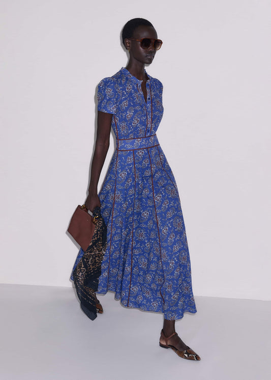ME+EM Clothing Blue Fit + Flare Maxi Dress