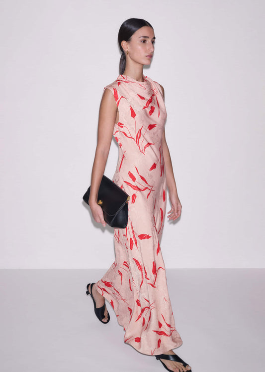 ME+EM Clothing Pink Bias Cut Maxi Dress