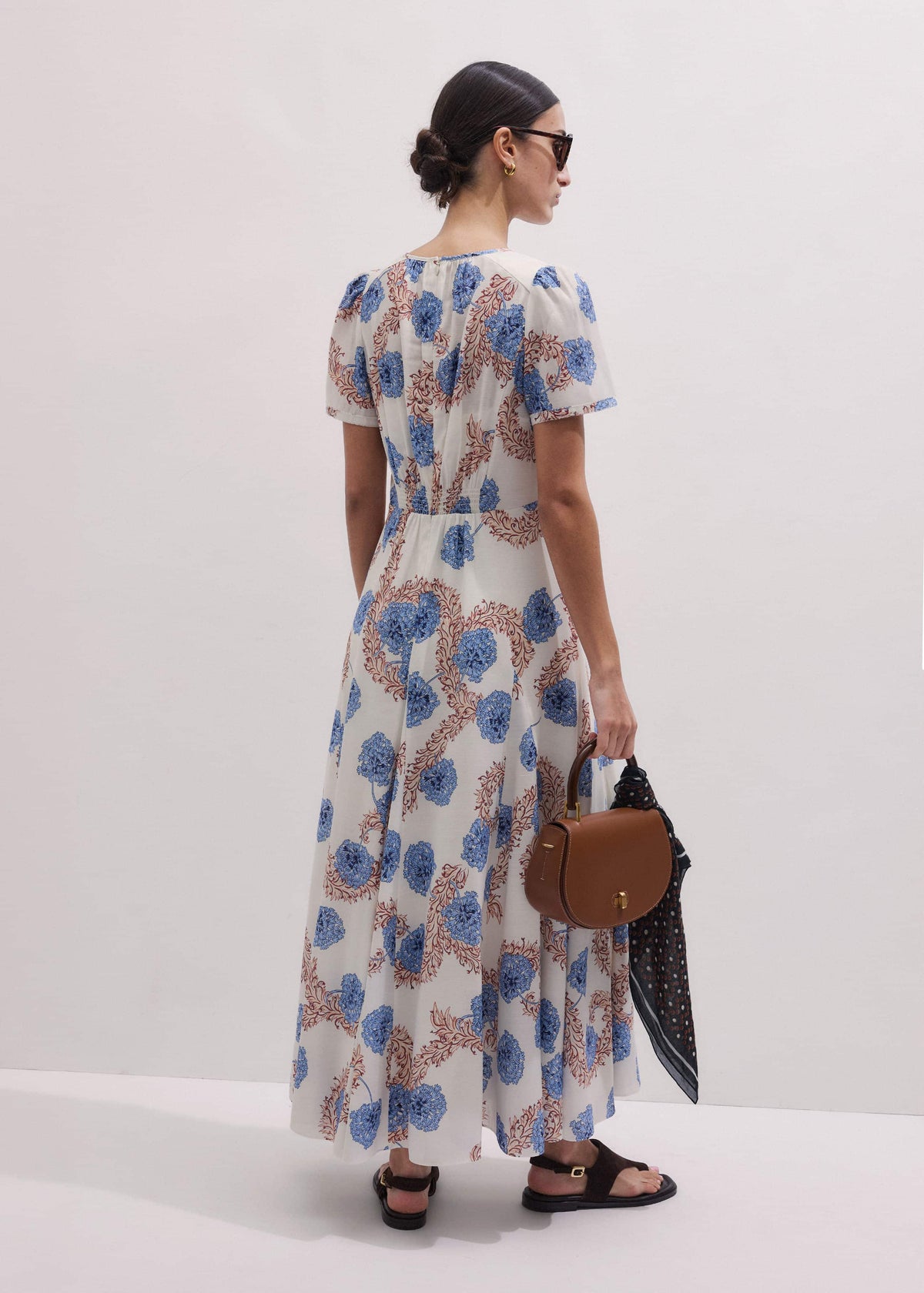 ME+EM Clothing Cream Fit + Flare Maxi Dress