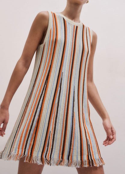 ME+EM Clothing Cream Textured Knit Mini Dress