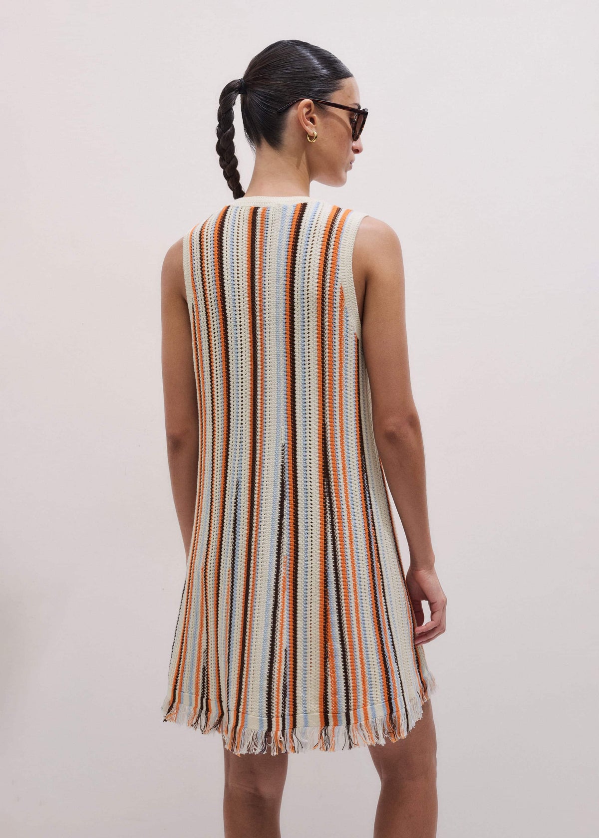 ME+EM Clothing Cream Textured Knit Mini Dress