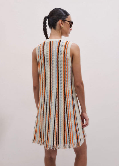 ME+EM Clothing Cream Textured Knit Mini Dress