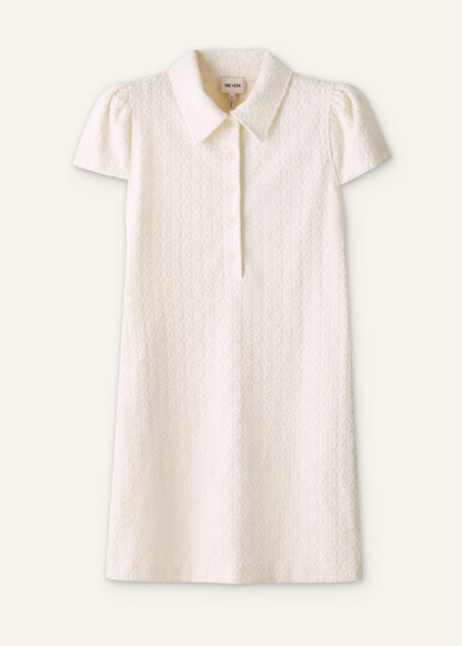 ME+EM Clothing Cream Jacquard Short Swing Dress