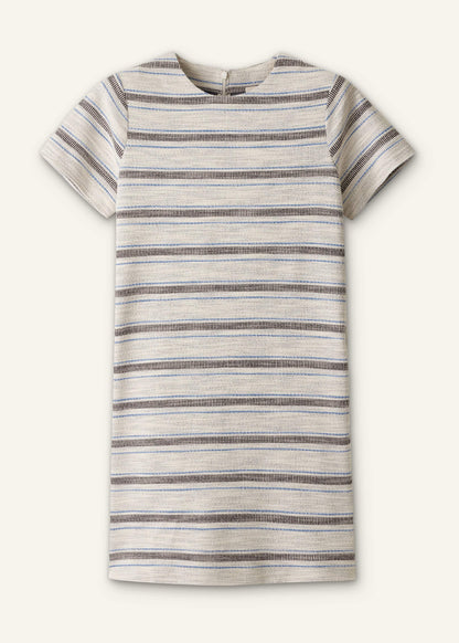 ME+EM Clothing Cream Striped A-Line Mini Dress
