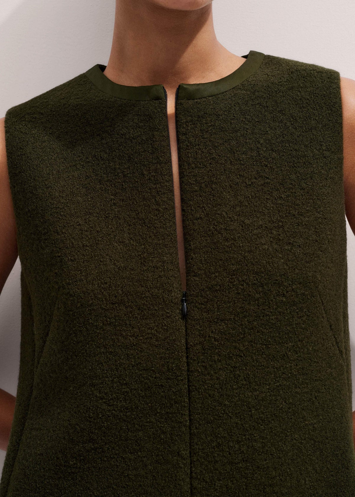 ME+EM Clothing Olive Green Shift Mini Dress