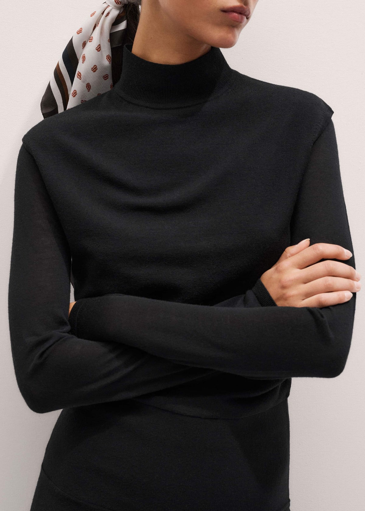 ME+EM Clothing Black High Neck Knit Maxi Dress + Layering Top