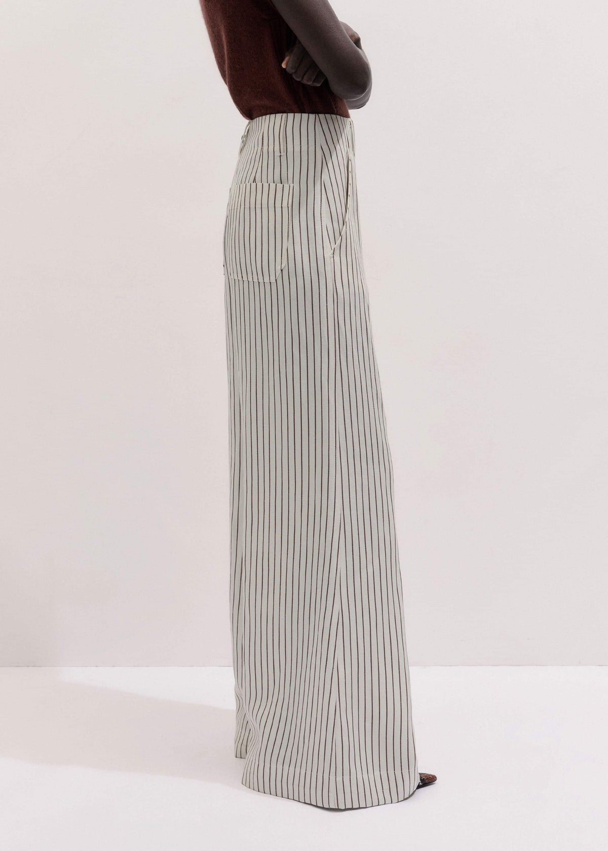 ME+EM Clothing Ivory High Waist Wide Pant
