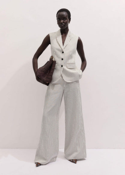 ME+EM Clothing Ivory High Waist Wide Pant