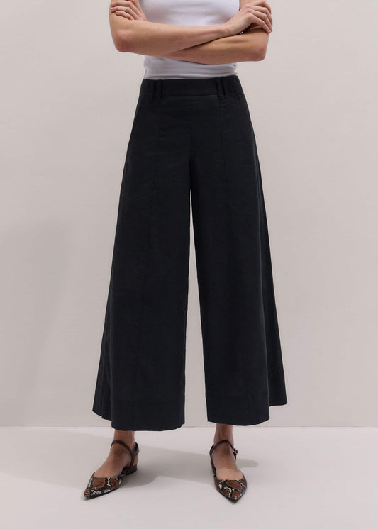 ME+EM Clothing Black Crop Wide-Leg Pant