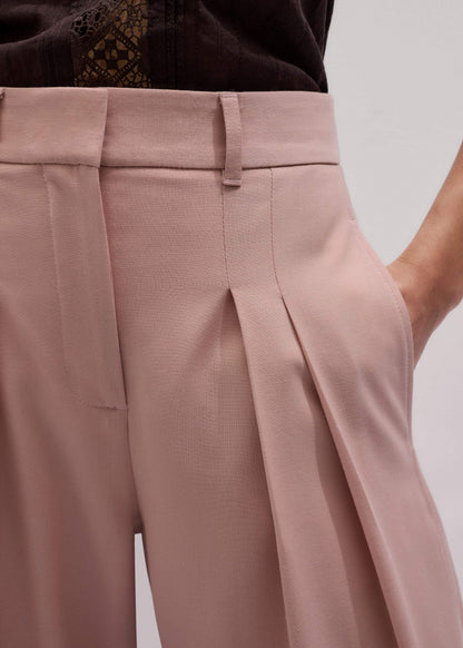 ME+EM Clothing Pink Pleat Wide-Leg Pant