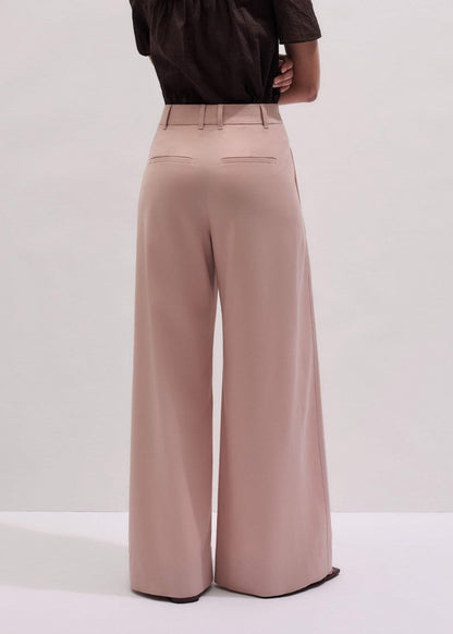 ME+EM Clothing Pink Pleat Wide-Leg Pant