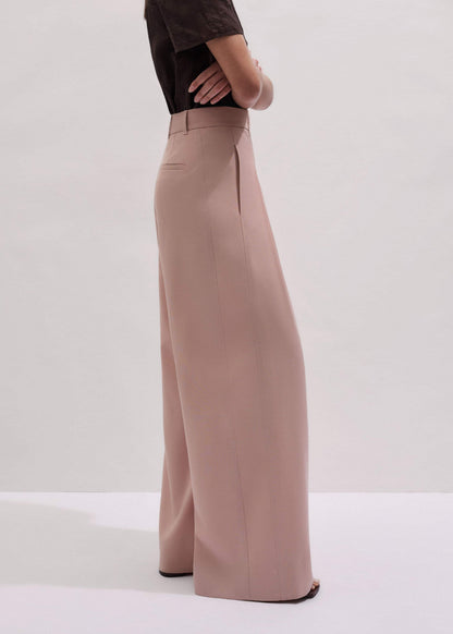 ME+EM Clothing Pink Pleat Wide-Leg Pant