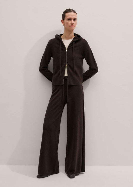 ME+EM Clothing Brown Cashmere Wide-Leg Knit Pant