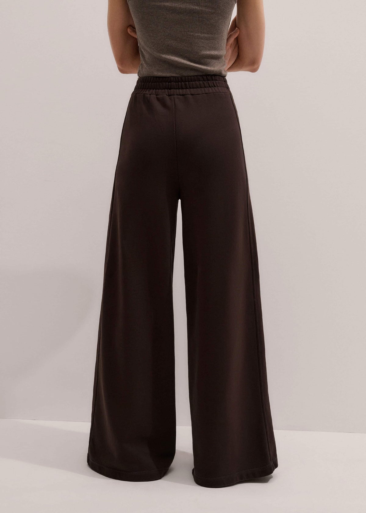 ME+EM Clothing Brown Sweatshirt Wide-Leg Track Pant