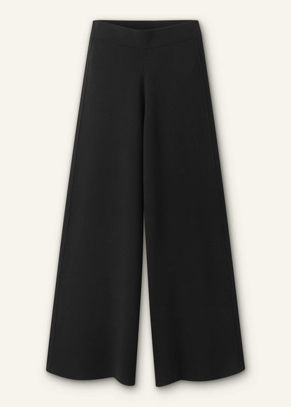 ME+EM Clothing Black Silk Knit Evening Palazzo Pant