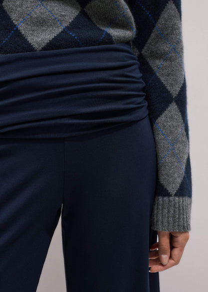 ME+EM Clothing Crop Palazzo Pant - Dark Navy Travel Pants |Vacation Shop