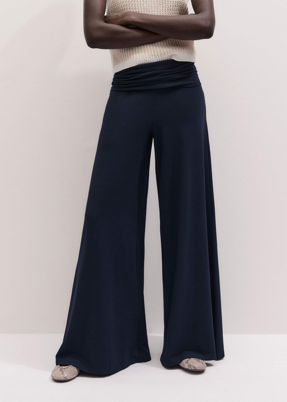 ME+EM Clothing Navy Super Wide Palazzo Pant
