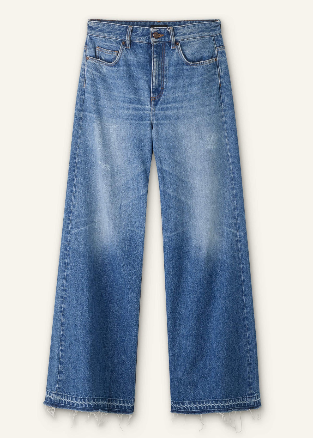 ME+EM Clothing Blue Distressed Ultimate Wide-Leg Jean