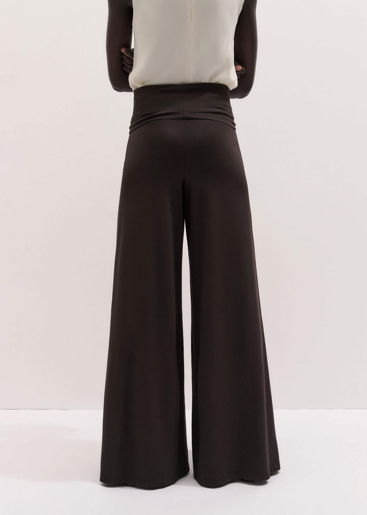 ME+EM Clothing Brown Super Wide Palazzo Pant