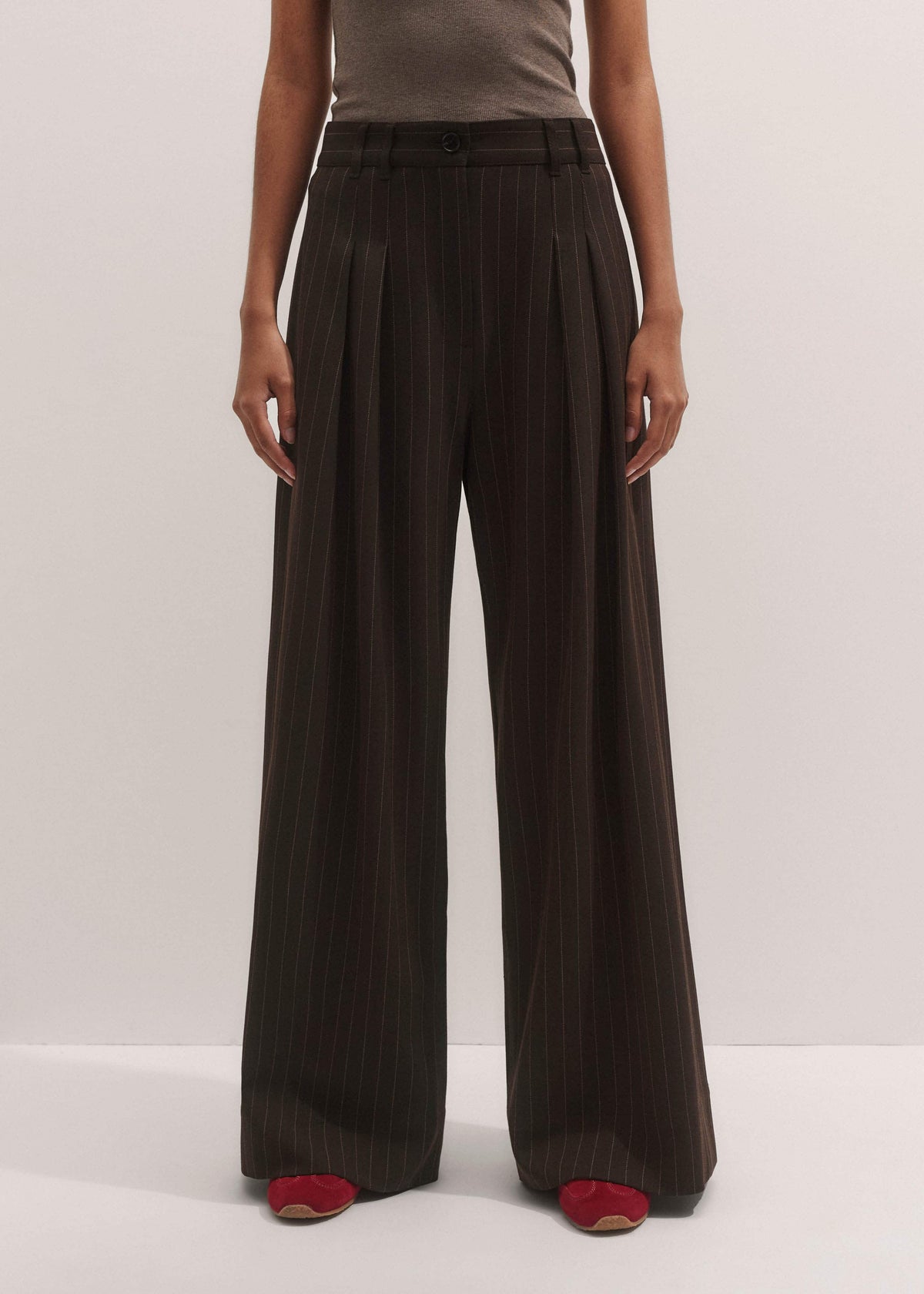 ME+EM Clothing Brown Wide-Leg Pant