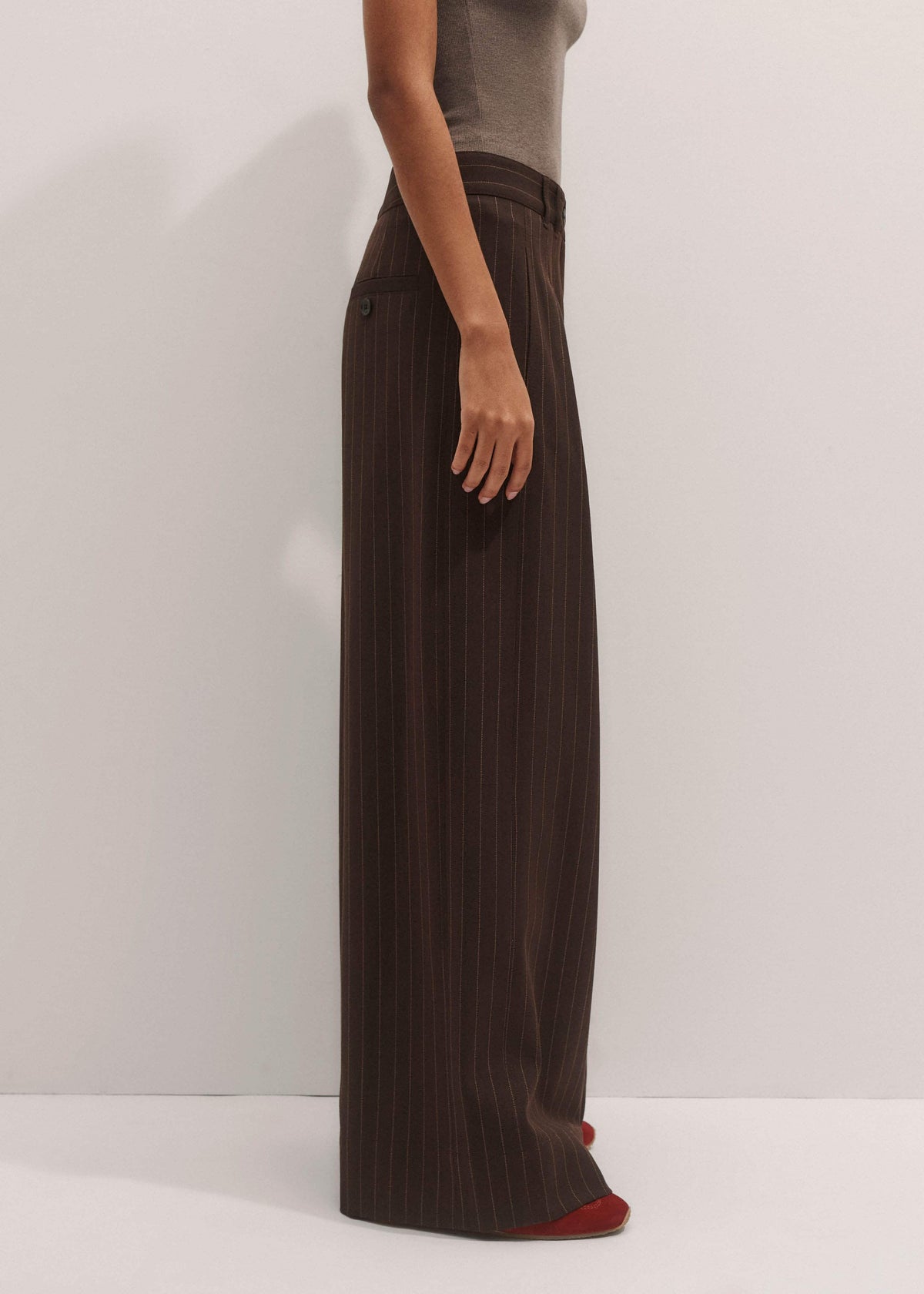 ME+EM Clothing Brown Wide-Leg Pant