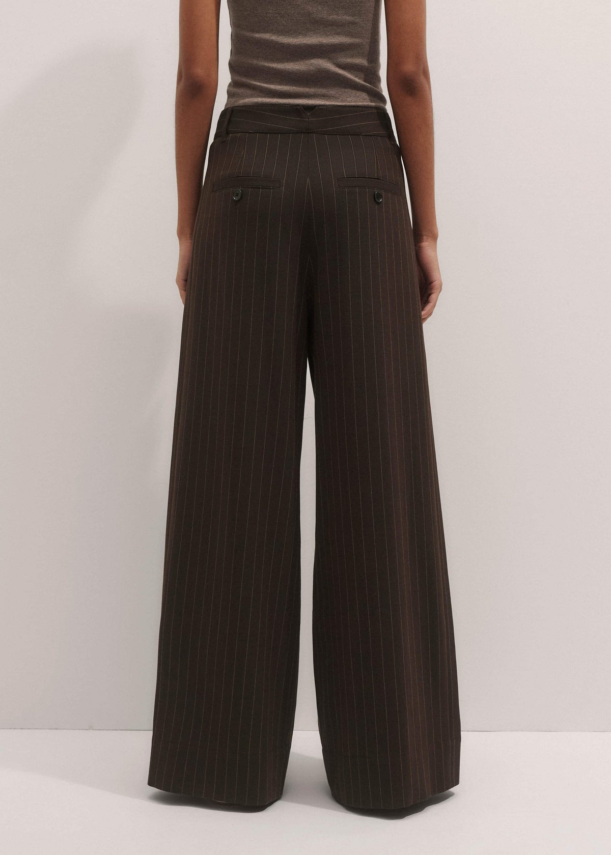ME+EM Clothing Brown Wide-Leg Pant