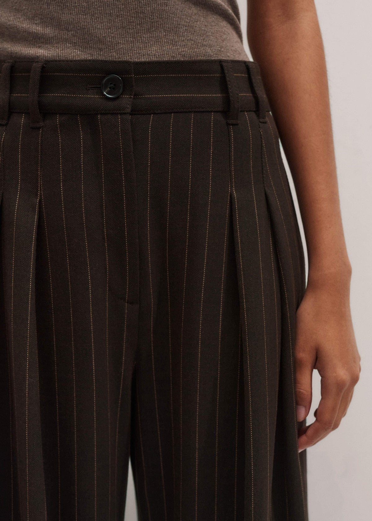 ME+EM Clothing Brown Wide-Leg Pant