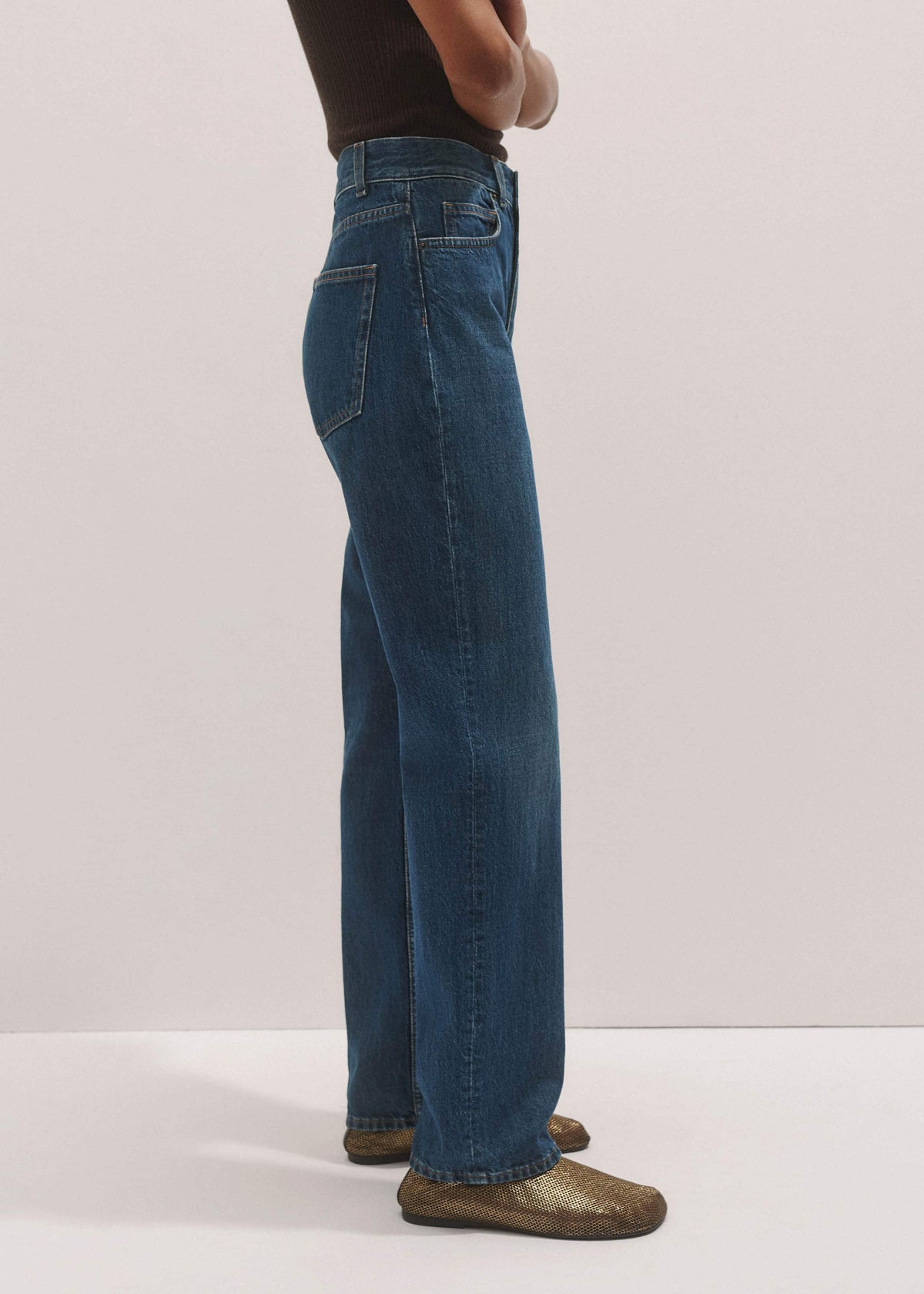 ME+EM Clothing Blue Full-Length Straight Jean