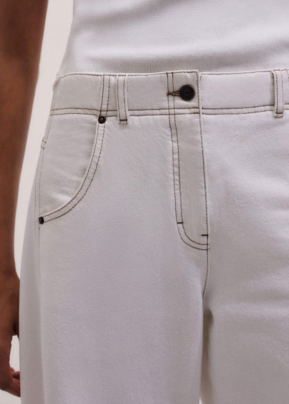ME+EM Clothing White Relaxed Engineered Jean