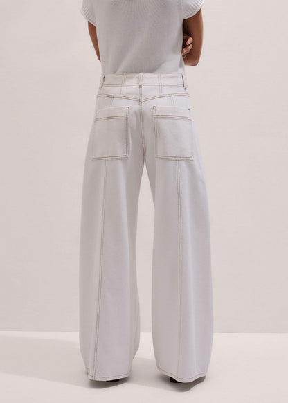 ME+EM Clothing White Relaxed Engineered Jean