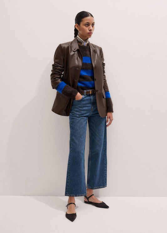ME+EM Clothing Dark Blue Straight Crop Jean