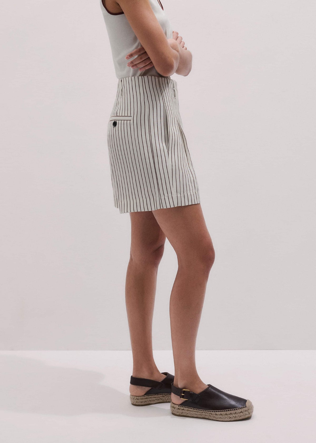 ME+EM Clothing Ivory Tailored Pleat Short