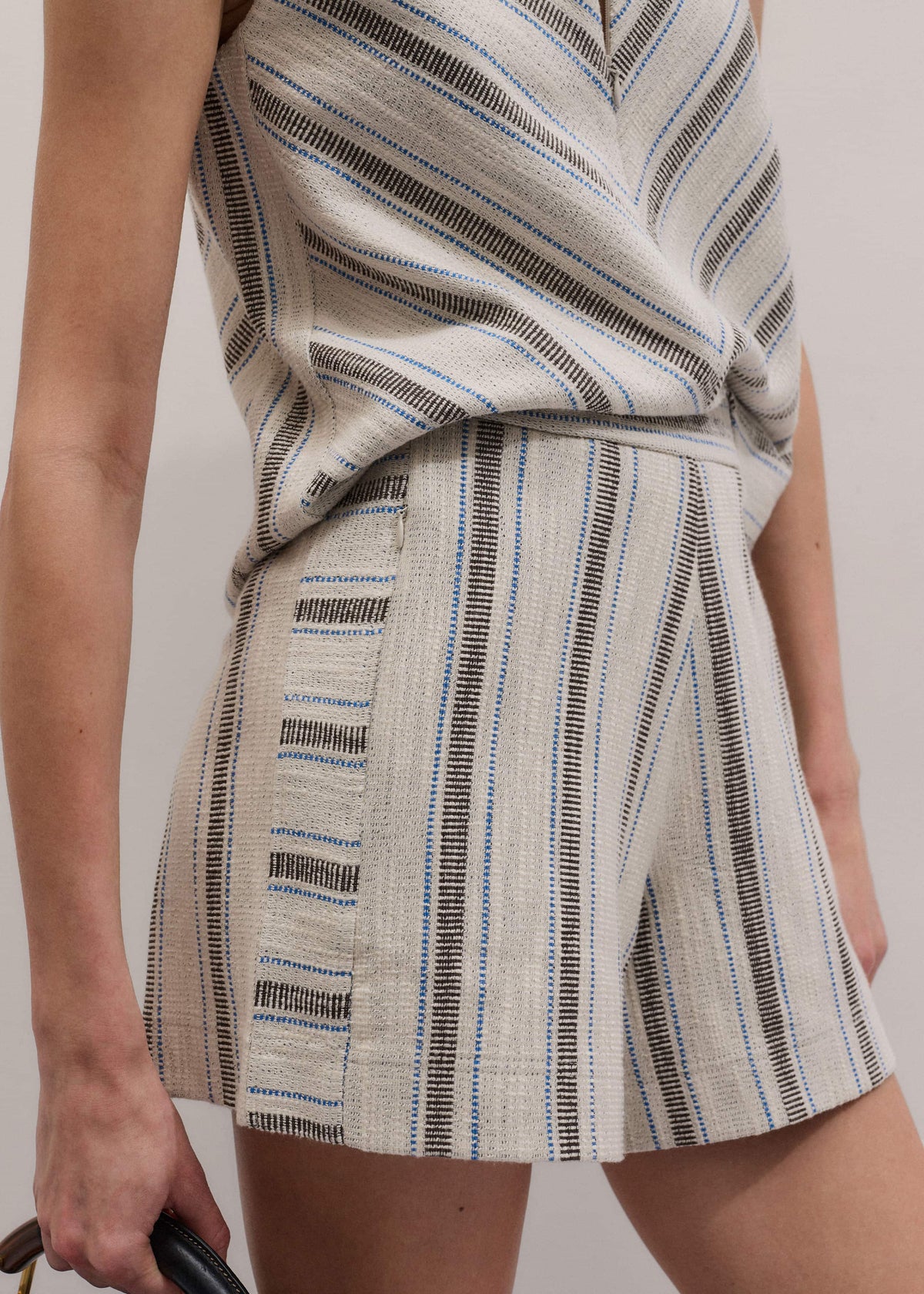 ME+EM Clothing Cream Stripe Short