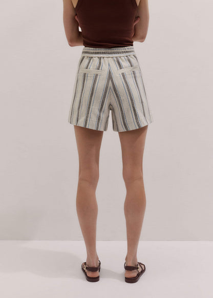 ME+EM Clothing Cream Stripe Short