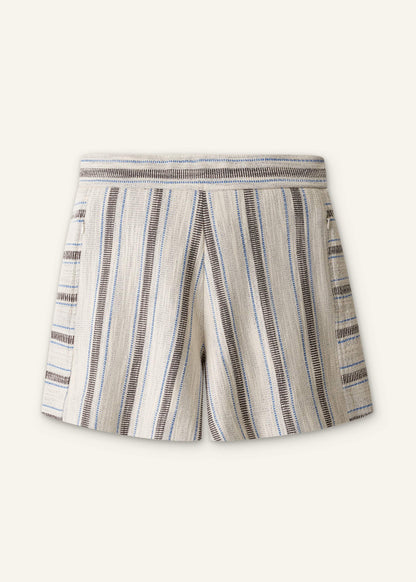 ME+EM Clothing Cream Stripe Short