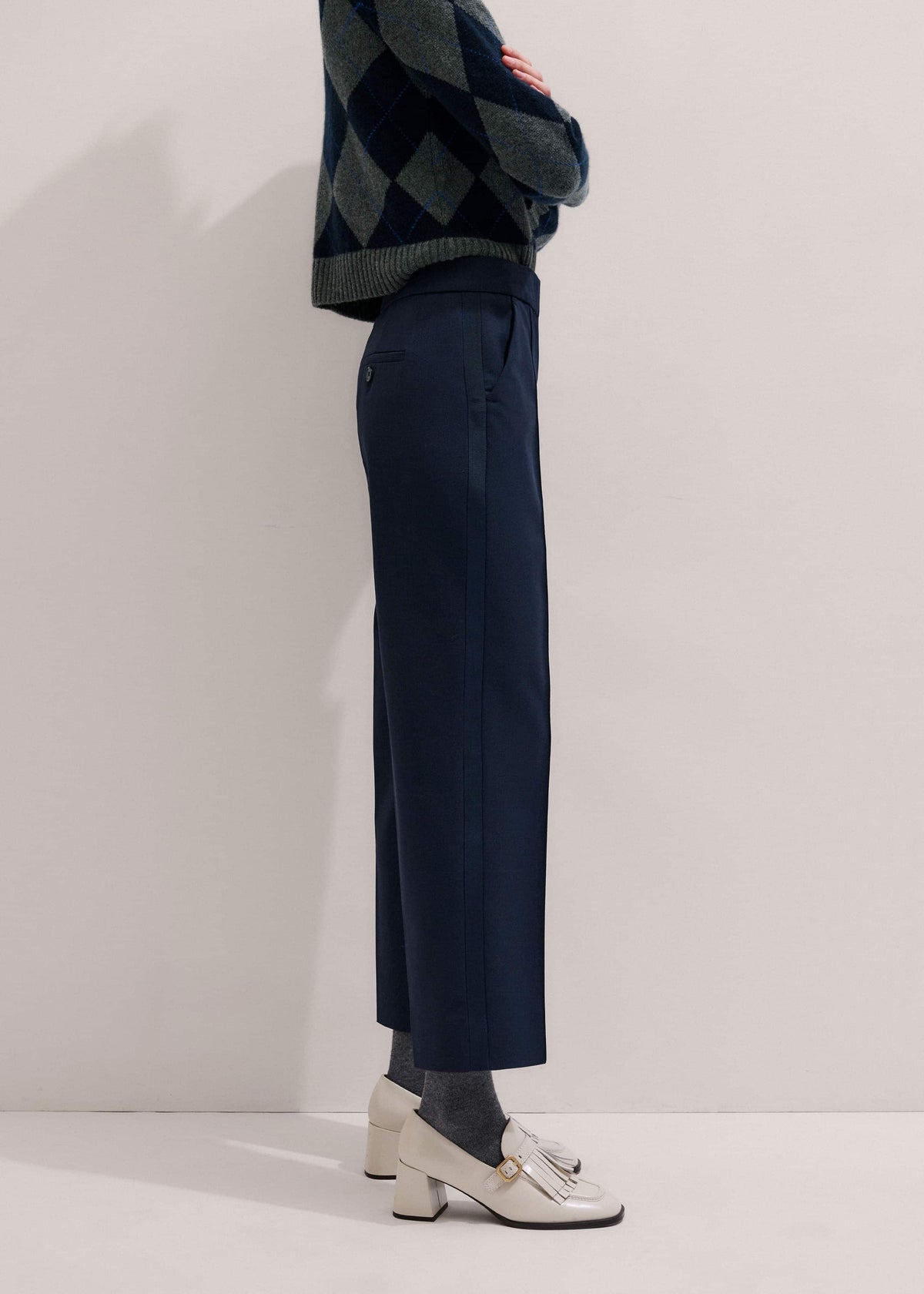 ME+EM Clothing Navy Slim Crop Forever Pant | Pants