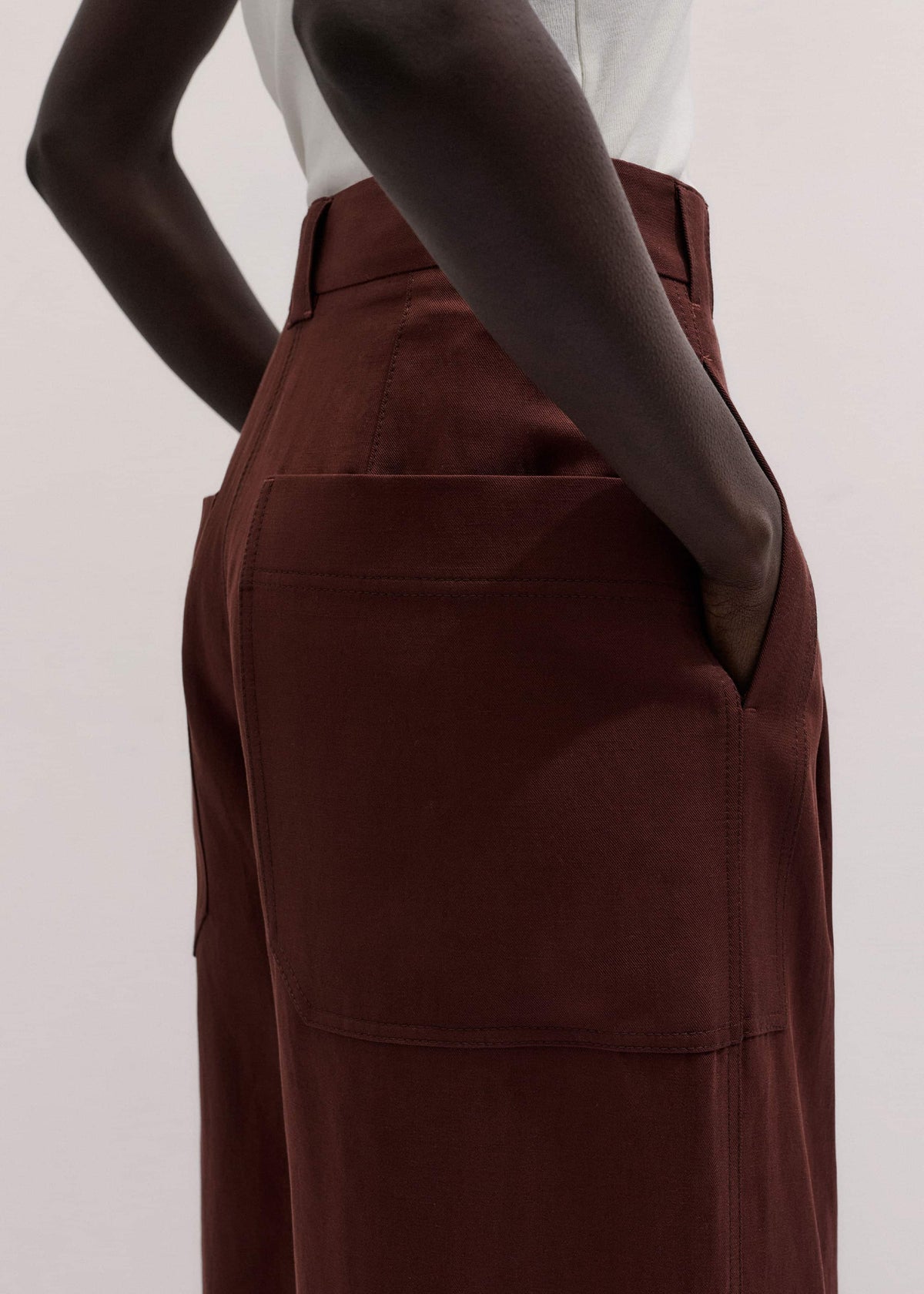 ME+EM Clothing Cinnamon Brown Extreme Taper Pant