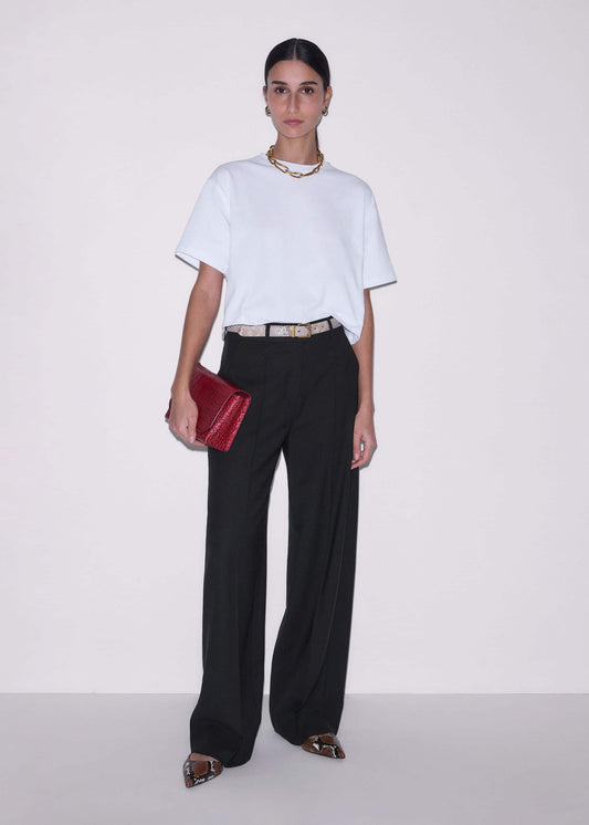 ME+EM Clothing Black Pintuck Taper Pant