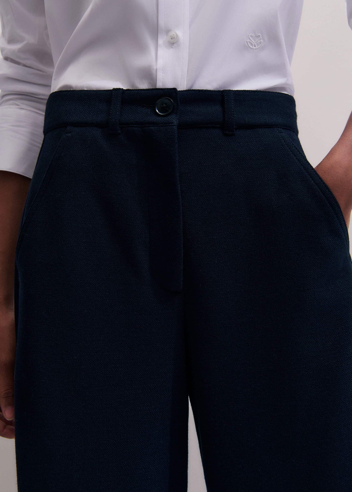 ME+EM Clothing Navy Textured Extreme Tapered Pant