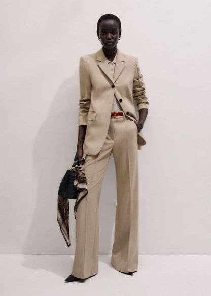 ME+EM Clothing Sand Tailored Leg Elongator Pant