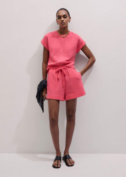 ME+EM Clothing Pink Cheesecloth Summer T-Shirt