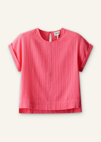 ME+EM Clothing Pink Cheesecloth Summer T-Shirt