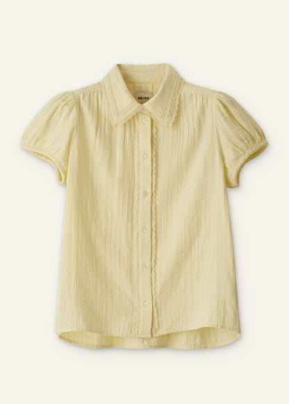 ME+EM Clothing Yellow Cheesecloth Straight Summer Blouse