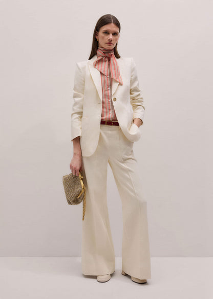 ME+EM Clothing Orange Stripe Blouse + Tie
