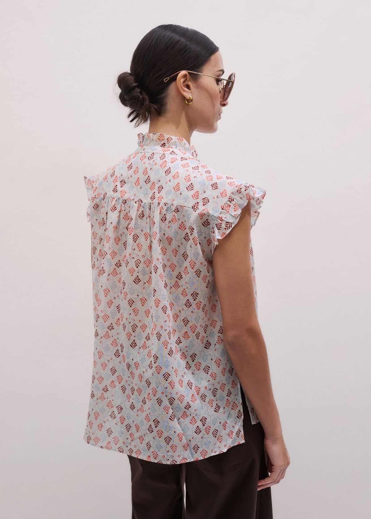 ME+EM Clothing Cream Cap Sleeve Straight Top
